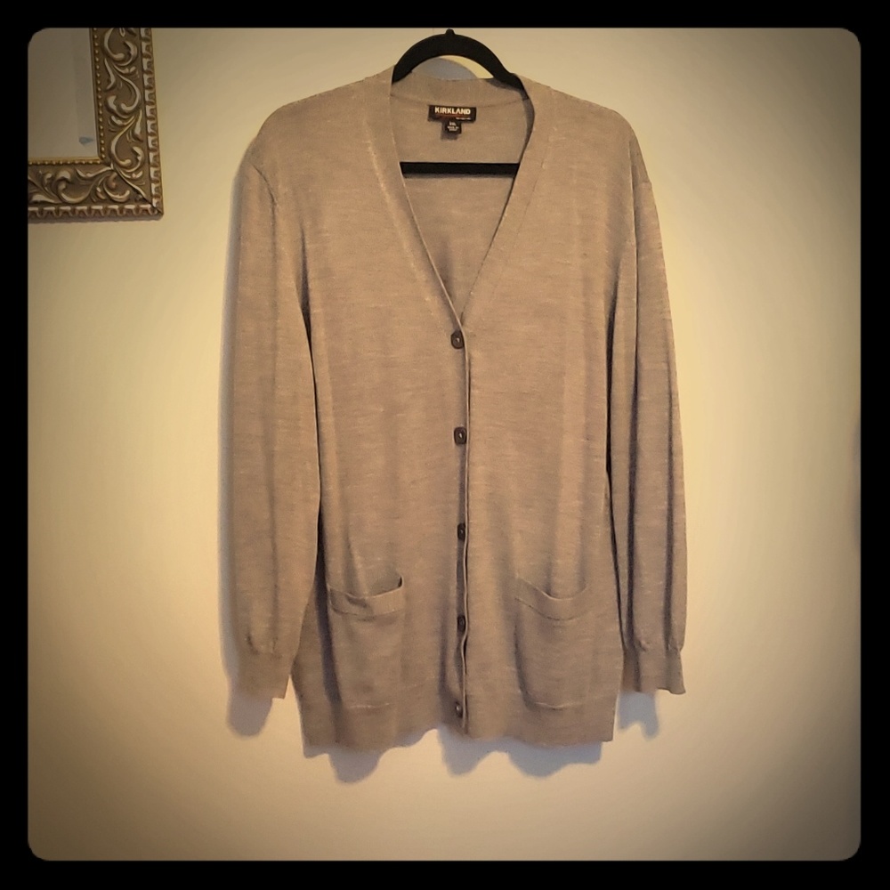 Gray Long Sleeve Cardigan